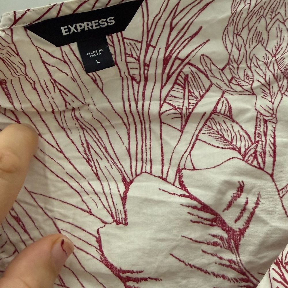 Express Floral Blouse - Pink and White - Picture 6 of 7